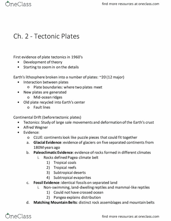 EPSC 201 Lecture 10: EPSC201 Chapter 2 - The Way the Earth Works Tectonic Plates thumbnail