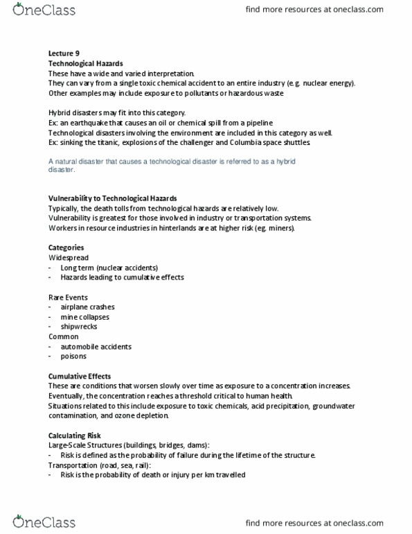 Geography 2152F/G Lecture Notes - Lecture 9: Ozone Depletion, A Natural Disaster, I-35W Mississippi River Bridge thumbnail