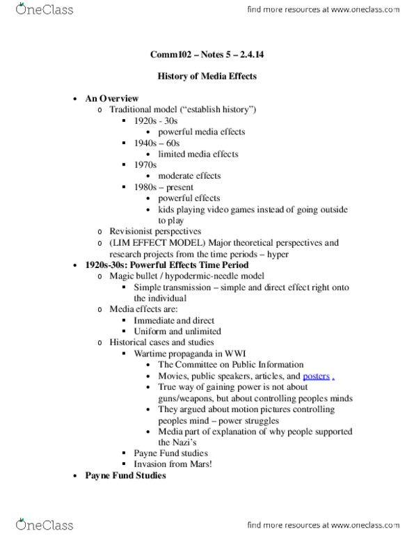 COMM 101 Lecture Notes - Meta-Analysis thumbnail