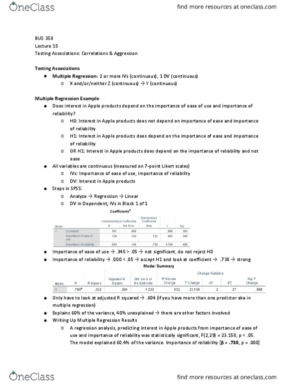 BUS 358 Lecture Notes - Lecture 15: Likert Scale, Logistic Regression thumbnail