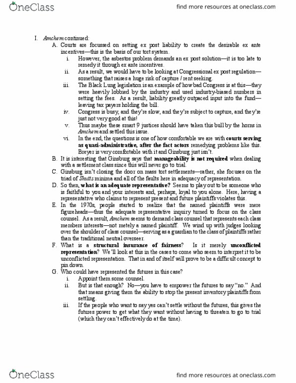 LAW 683 Lecture Notes - Lecture 17: Ex-Ante, Rent-Seeking, Summary Judgment thumbnail