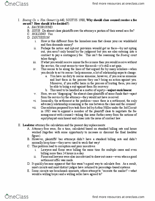 LAW 683 Lecture Notes - Lecture 31: Boeing, Contingent Fee, Gemert thumbnail