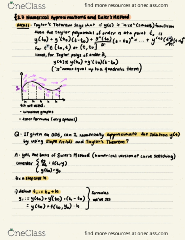MATH 263 Lecture 8: Numerical Approximations and Euler’s Method thumbnail