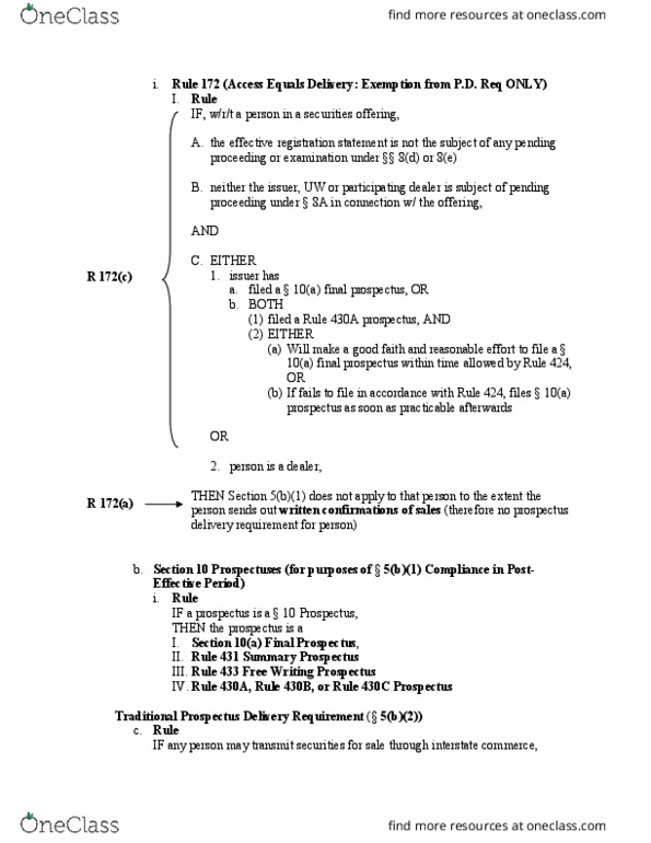 LAW 634 Lecture Notes - Lecture 26: Securities Offering thumbnail