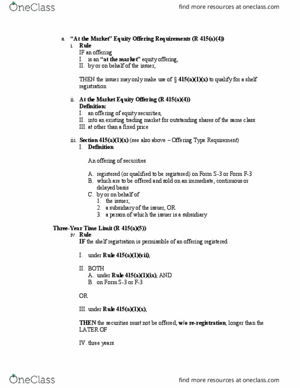 LAW 634 Lecture 29: Securities Regulations - Class 29 thumbnail