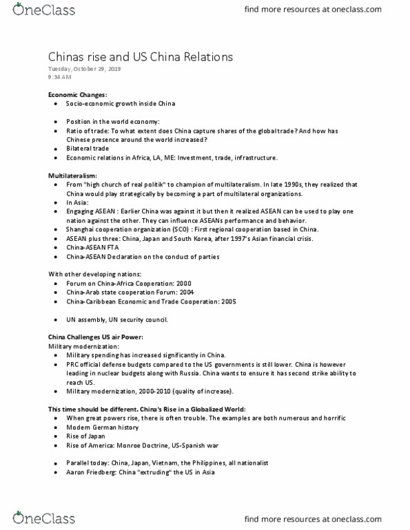 CAS IR 365 Lecture Notes - Lecture 14: Shanghai Cooperation Organisation, Aaron Friedberg, 1997 Asian Financial Crisis thumbnail