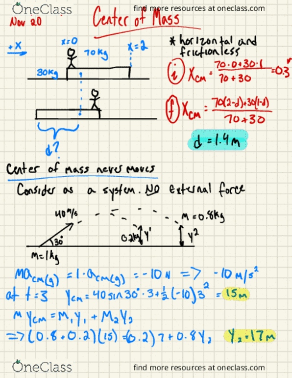 PHYS 6A Lecture 16: Center of mass problems 11-20-19 cover image