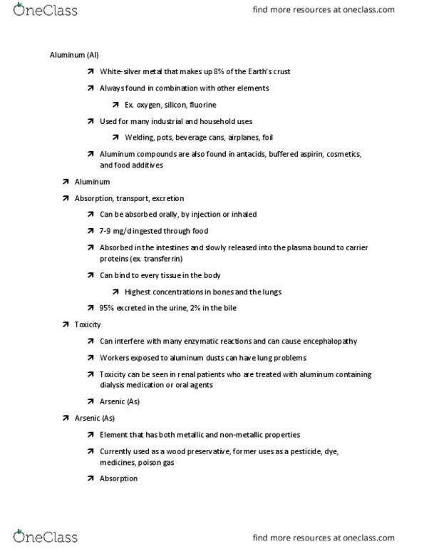 BIO 101 Lecture Notes - Lecture 53: Wood Preservation, Arsenic, Transferrin thumbnail