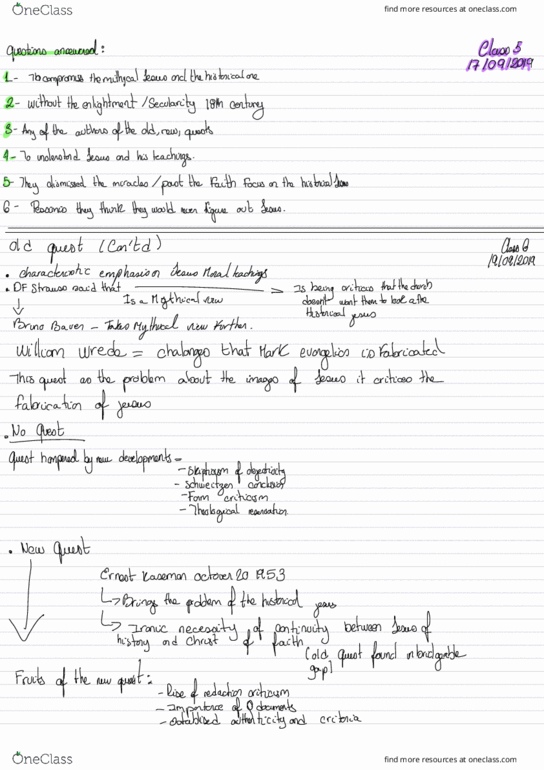 THEO 333 Lecture Notes - Lecture 4: William Wrede, Redaction Criticism, Nogaret thumbnail