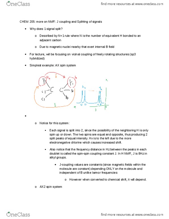 CHEM 205 Lecture Notes - Chemical Shift, Electronegativity, Carbon-13 Nuclear Magnetic Resonance thumbnail