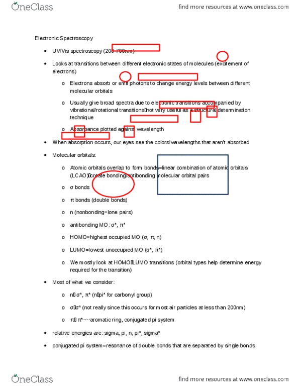 CHEM 205 Lecture Notes - Atomic Orbital, Antibonding Molecular Orbital, Linear Combination Of Atomic Orbitals thumbnail