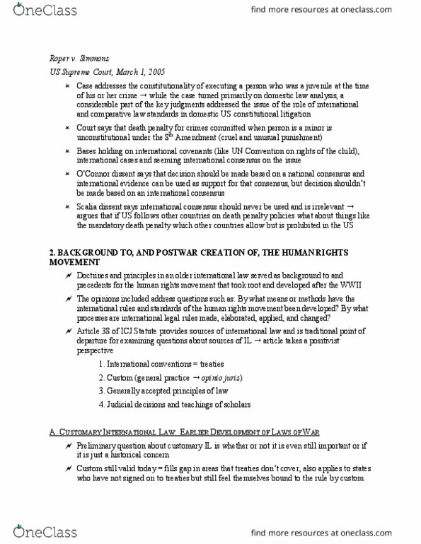 LAW 657 Lecture Notes - Lecture 3: Opinio Juris Sive Necessitatis, Statute Of The International Court Of Justice, Comparative Law thumbnail