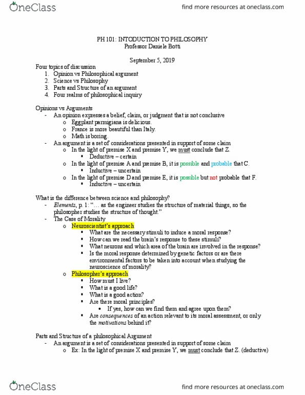 PH 0101 Lecture Notes - Lecture 1: Parmigiana, Deductive Reasoning, Eggplant thumbnail