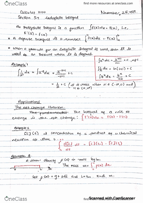 Calculus 1000A/B Lecture 47: Indefinite Integral cover image