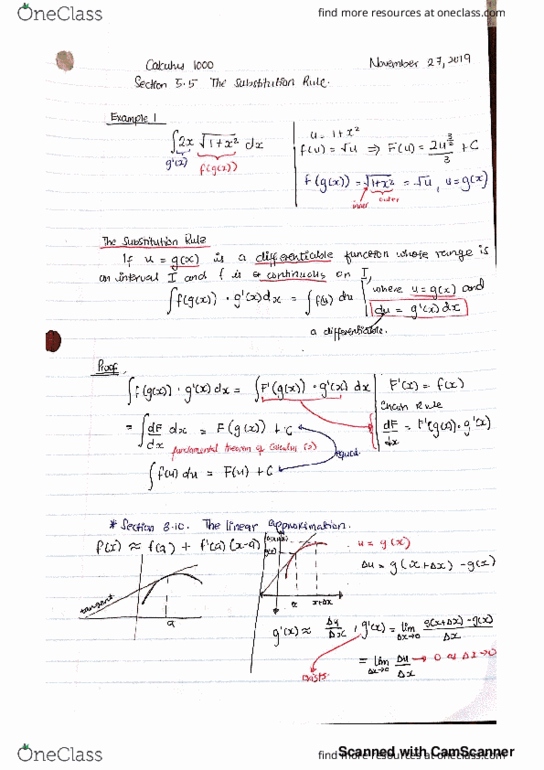 Calculus 1000A/B Lecture 48: Section 5.5 The Substitution Rule cover image