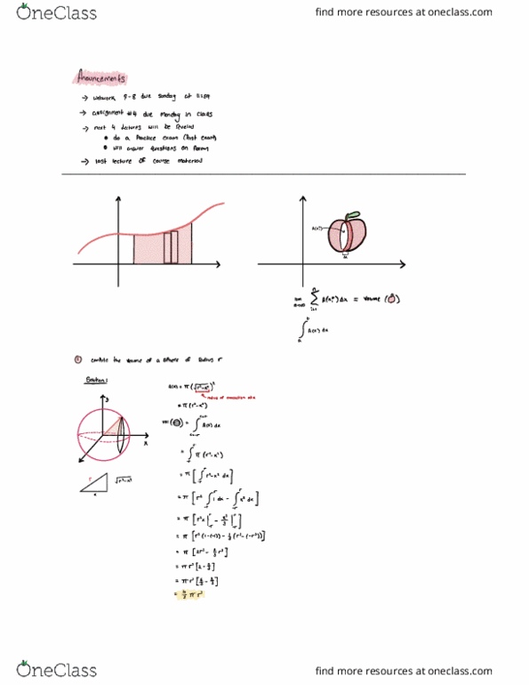 Calculus 1000A/B Lecture Notes - Lecture 45: Xu cover image