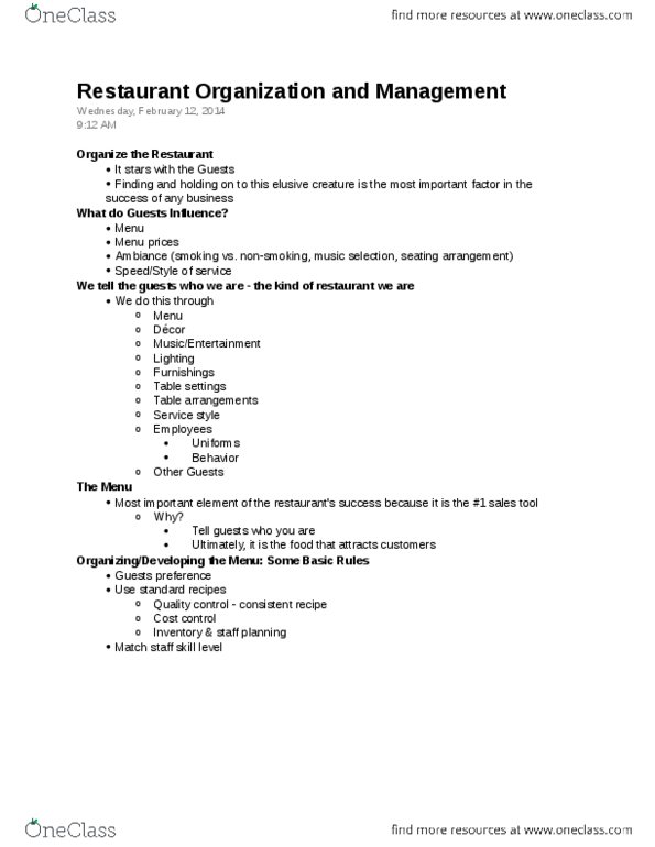 HSP_MGMT 3233 Lecture Notes - Quality Control, Cost Accounting thumbnail