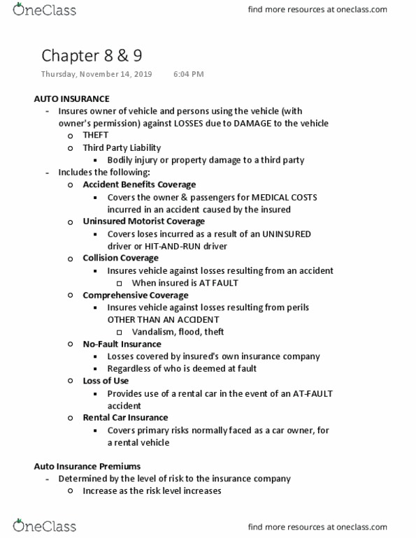 FIN 502 Lecture Notes - Lecture 8: Critical Illness Insurance, Whole Life Insurance, Term Life Insurance thumbnail