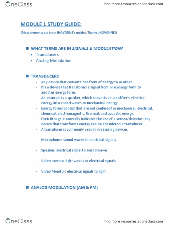 MI 201 Lecture Notes - Lecture 1: Analog Signal, Video Camera, Photon thumbnail