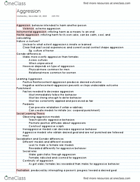 PSC 151 Lecture 13: Aggression thumbnail