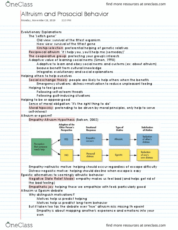 PSC 151 Lecture 12: Altruism and Prosocial Behavior thumbnail