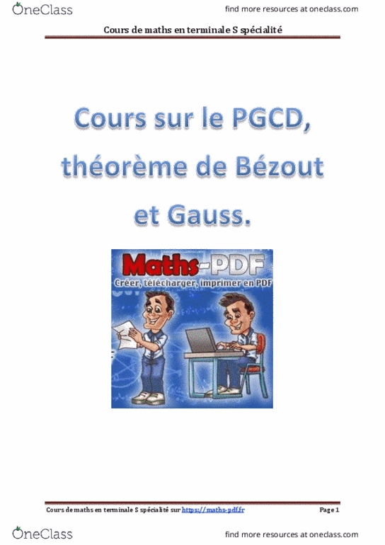 MATH 100A Lecture 3: cours-pgcd-theoreme-bezout-gauss-terminale-S-specialite thumbnail