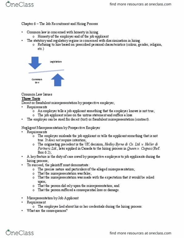 LAW 529 Lecture Notes - Lecture 7: Cognos, The Employer thumbnail