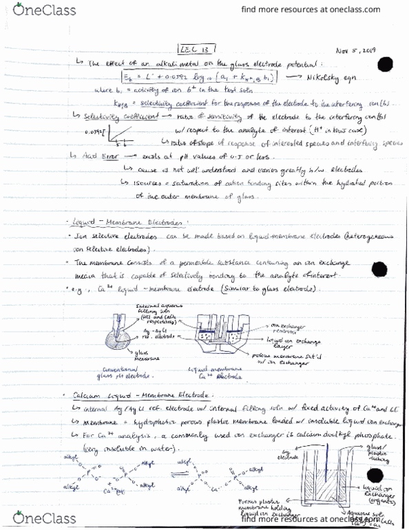 CHM211H5 Lecture Notes - Lecture 13: Chittaranjan Locomotive Works, Horse Length, Complement Component 1R thumbnail