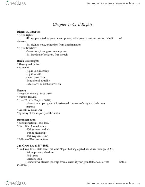 PLS 100 Lecture Notes - Wilmot Proviso, Fourteenth Amendment To The United States Constitution, Equal Rights Amendment thumbnail