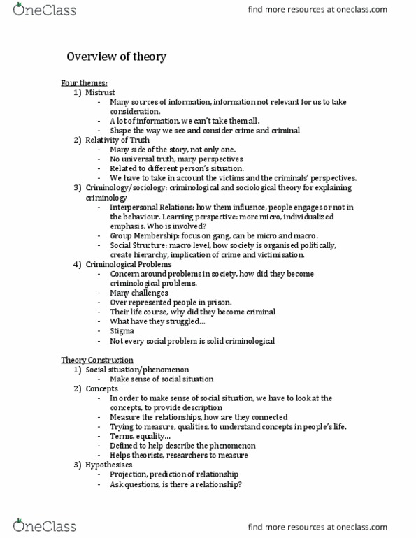 CRM 2301 Lecture Notes - Lecture 6: Situation Two, Etiology, Social Contract thumbnail