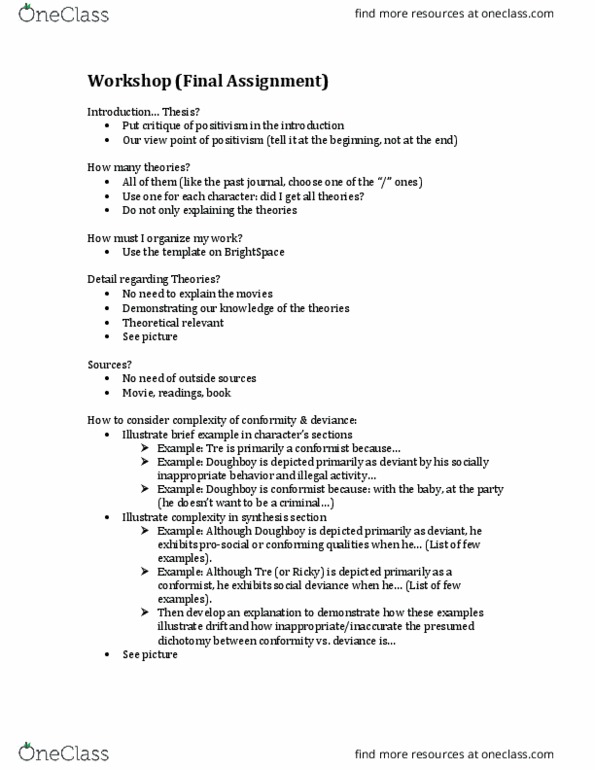 CRM 2301 Lecture Notes - Lecture 5: Class Discrimination, Drivespace, Critical Theory thumbnail