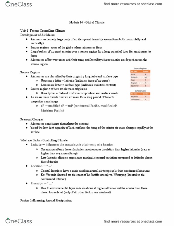 ENVIRSC 1C03 Lecture Notes - Lecture 14: Lapse Rate, Solar Irradiance, Subtropics thumbnail