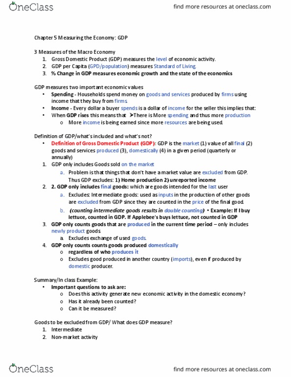 ECO 181 Lecture 5: Chapter 5 Measuring the Economy thumbnail