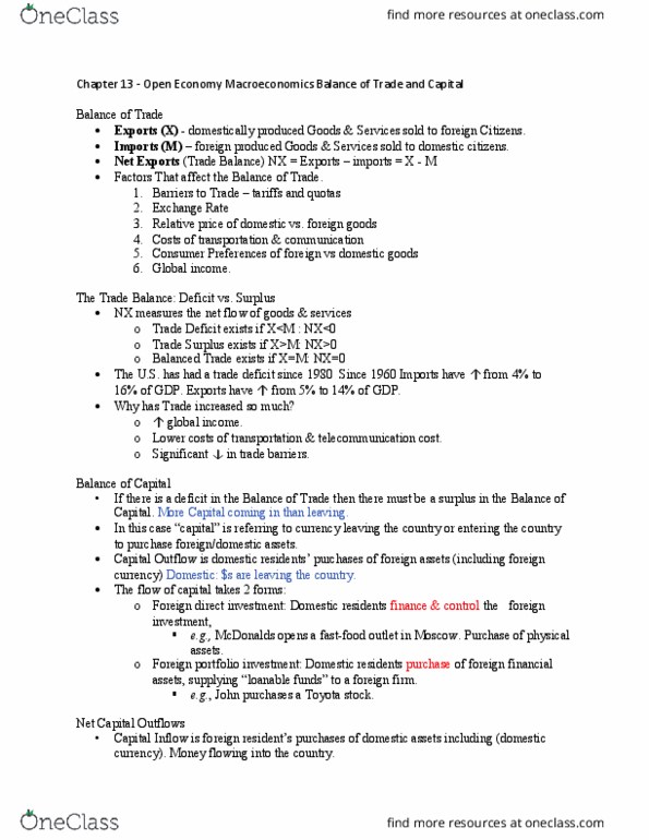 ECO 181 Lecture Notes - Lecture 13: Foreign Portfolio Investment, Capital Outflow, Loanable Funds thumbnail