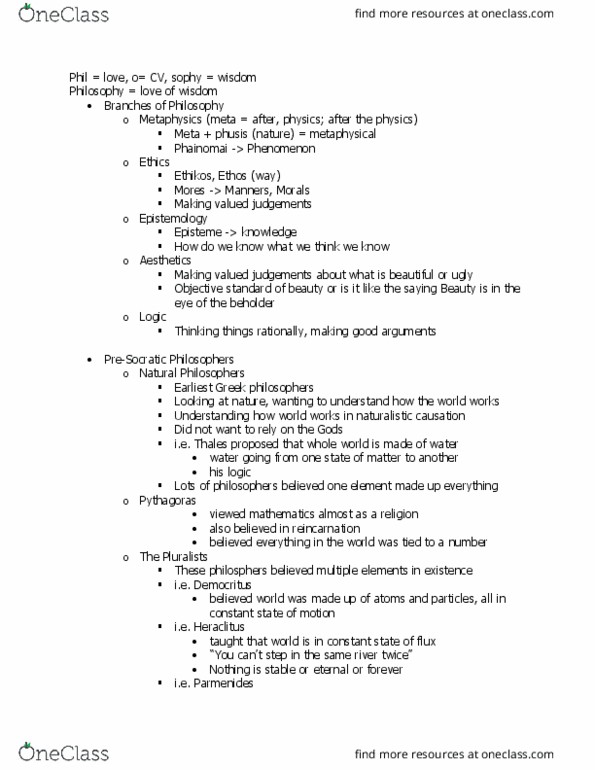 CLAS 101 Lecture Notes - Episteme, Dialectic, Socratic Method thumbnail