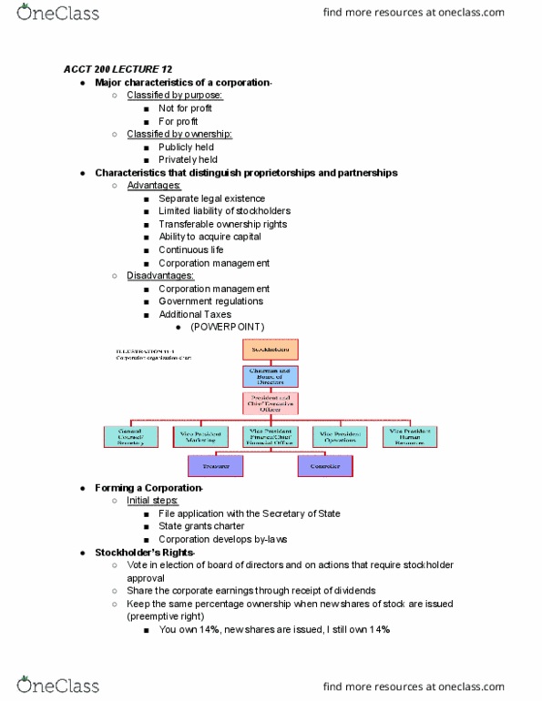 ACCT 200 Lecture Notes - Lecture 12: Dividend, Issued Shares, Media General thumbnail