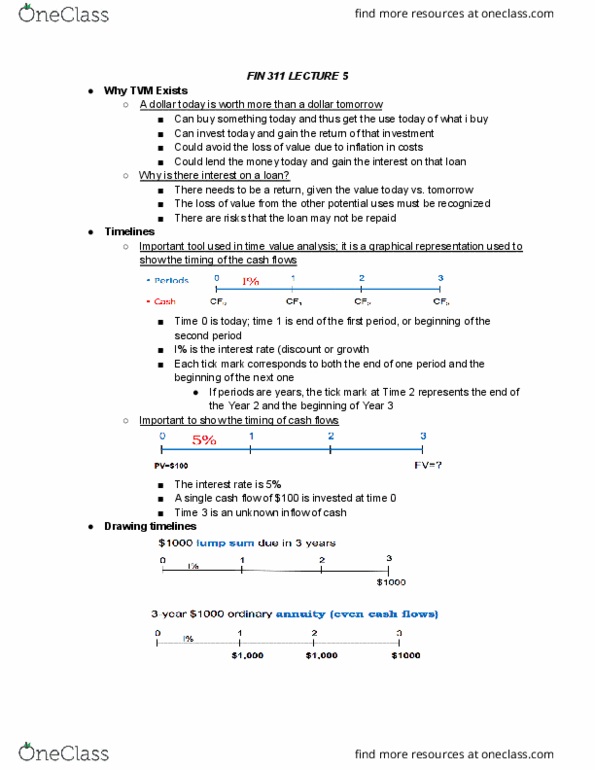 FIN 311 Lecture Notes - Lecture 5: Cash Flow, Capital Budgeting, Sign Convention thumbnail