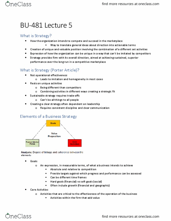 BU481 Lecture Notes - Lecture 5: Value Proposition thumbnail