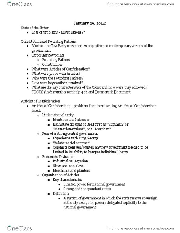 POLSCI 101 Lecture Notes - Tea Party Movement, Supermajority thumbnail