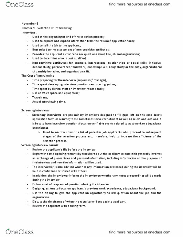 LAW 1200 Lecture Notes - Lecture 14: Organizational Citizenship Behavior, Job Analysis, Job Performance thumbnail