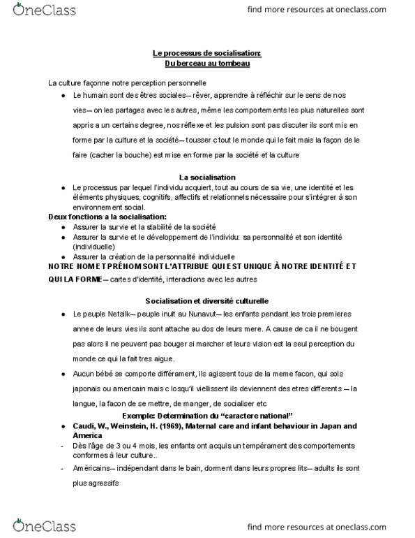 SVS 2520 Lecture Notes - La Bouche, Le Monde, Tombeau thumbnail