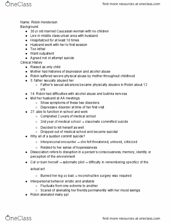 PSYC 100 Chapter Notes - Chapter 15: Bulimia Nervosa, Autopilot, Personality Disorder thumbnail