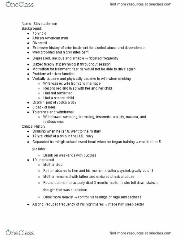 PSYC 100 Chapter Notes - Chapter 14: Liver Disease, Insomnia, Depressant thumbnail