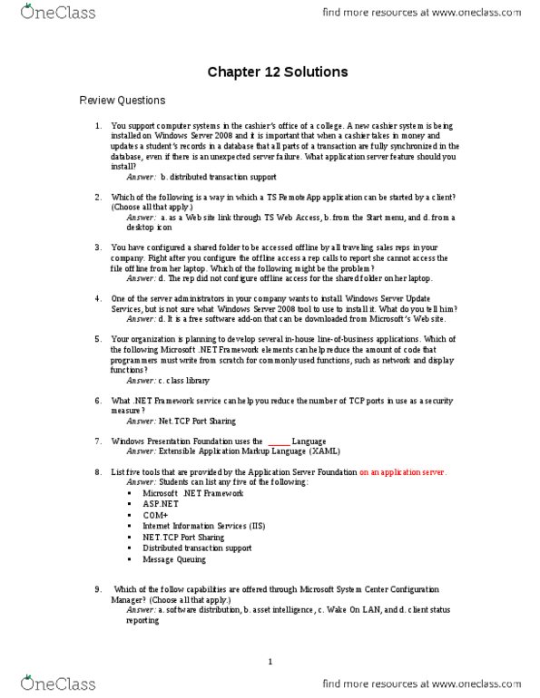 ITM 315 Chapter Notes - Chapter 15: Extensible Application Markup Language, System Center Configuration Manager, Wake-On-Lan thumbnail