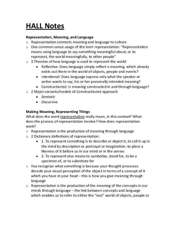 Media, Information and Technoculture 3214F/G Chapter : Hall Notes thumbnail