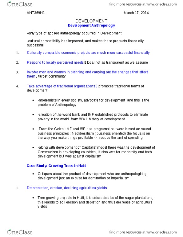 ANT100Y1 Lecture Notes - Lecture 7: New Institutional Economics, Fruit Tree, Geico thumbnail