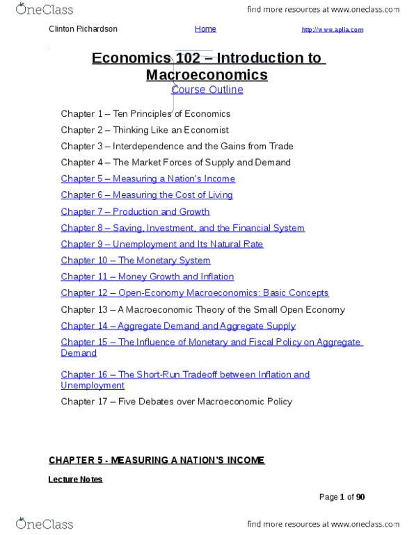 ECON102 Lecture : Economics 102 Notes.docx thumbnail