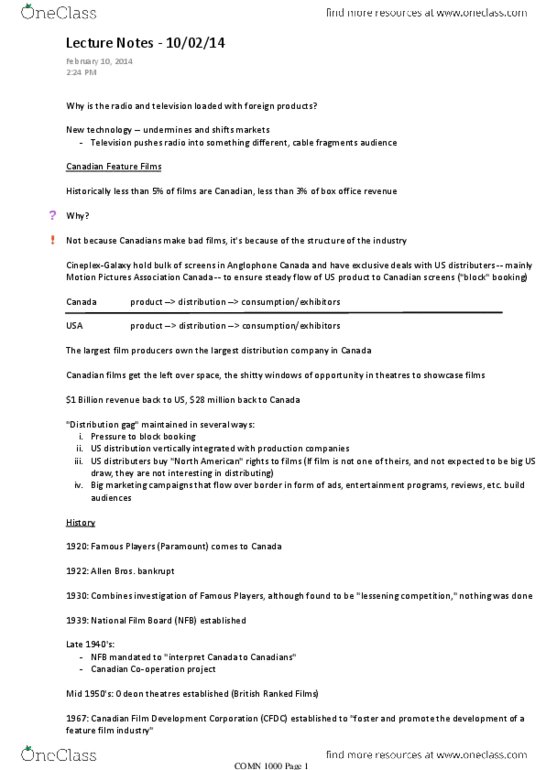 COMN 1000 Lecture Notes - Capital Cost Allowance, Block Booking, Tax Deduction thumbnail