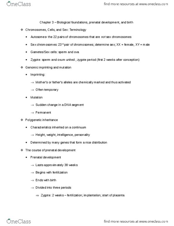 DEP-3103 Chapter Notes -Genomic Imprinting, Allosome, Umbilical Cord thumbnail