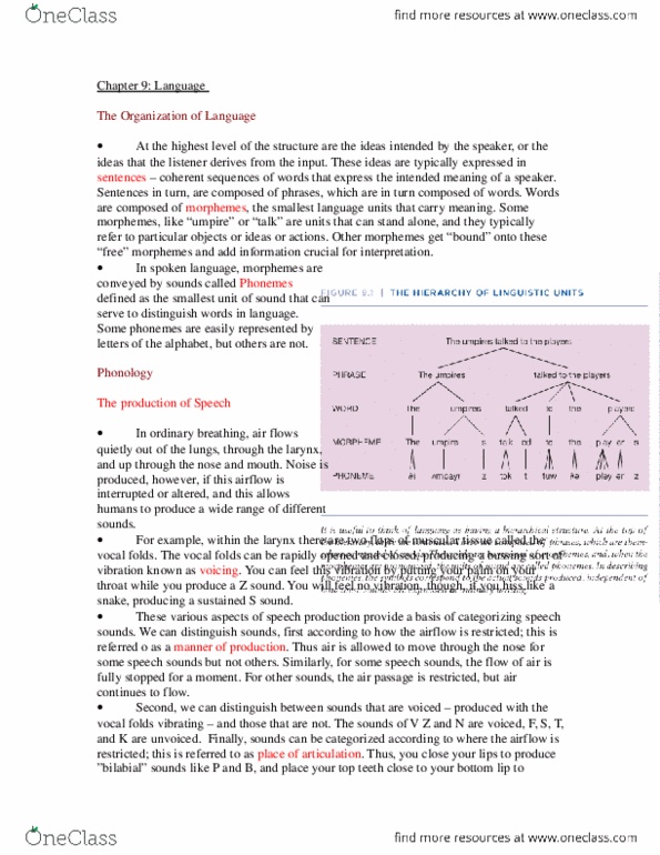 PSYB57H3 Chapter Notes - Chapter 9: Pragmatics, Aphasia thumbnail